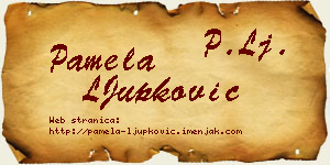 Pamela LJupković vizit kartica